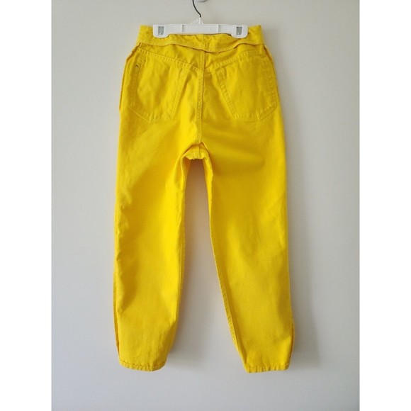 Vintage Ivy Brown Womens Cotton High Waist Mom Jeans Size 8 Yellow Made in USA - Picture 5 of 13